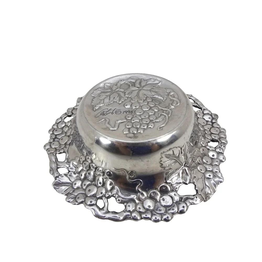 Arthur Court‎ Grape Cluster Pewter Aluminum 1995 Vintage Wine Bottle Coaster